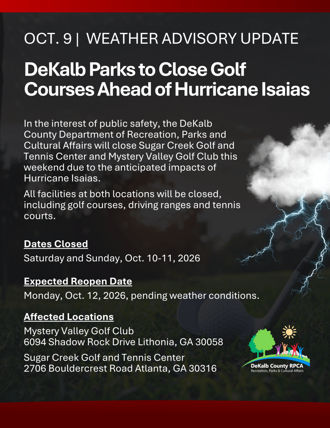 Golf Course Closure